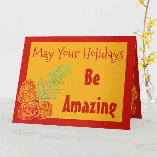 Carte Rouge moderne (Fleur jaune)