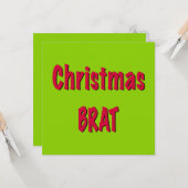 Carte Rouge Noël Et Vert Bras (Devant/Arrière en situation)