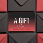 Carte Rouge Noir Ombre Coeur Romantique Moderne & Élégan