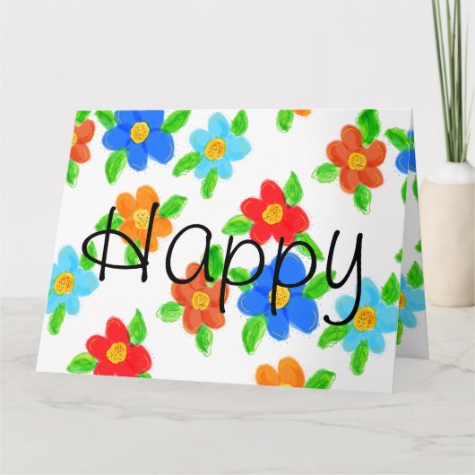 Carte Rouge orange et bleu (Devant)