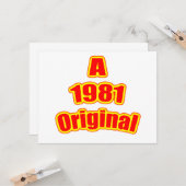 Carte Rouge original 1981 (Devant/Arrière en situation)