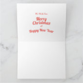 Carte Rouge rétro tout joyeux Noël joyeux Noël  (Intérieur)