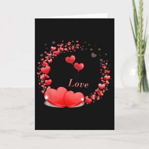 Carte Rouge romantique cœur Lloon conception d'amour pou
