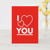 Carte Rouge Romantique Je T'Aime (Fleur jaune)