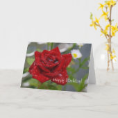 Carte Rouge Rose Bud (Fleur jaune)