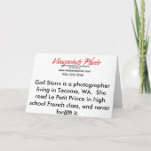 Carte rouge Rose/Petit Prince (Dos)