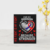 Carte Rouge Son combat est mon combat Godson Chd Awarene (Fleur jaune)