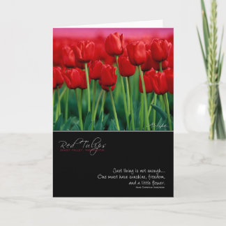 Carte rouge Tulip avec devis