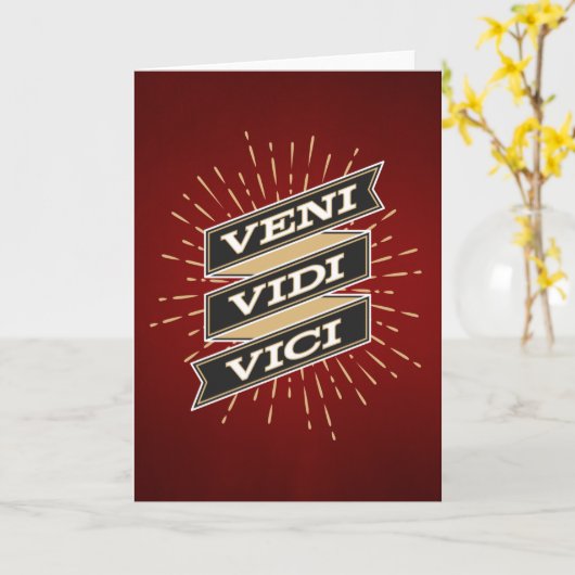 Carte Rouge Veni Vidi Vici (Fleur jaune)