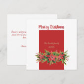 Carte rouge verte de Noël (Devant / Derrière)