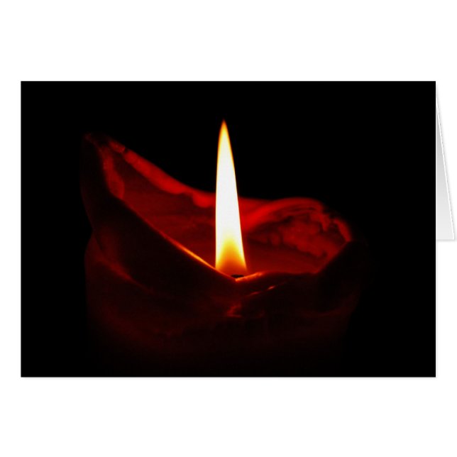 Carte rouge vierge de bougie (Devant horizontal)