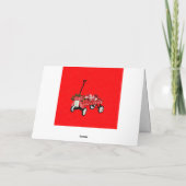 Carte Rouge Wagon présente nom joyeux Noël Christ (Dos)
