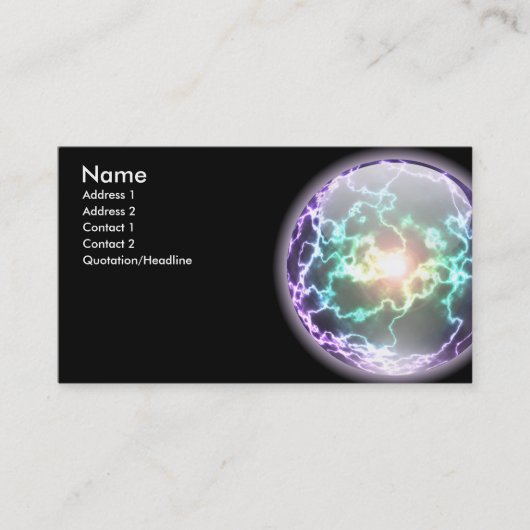 Carte rougeoyante de boule de foudre (Devant)