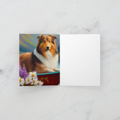 Carte Rough Collie sur une pagaie : une aventure Pittore (Intérieur)