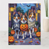 Carte Rough Collie Trick-or-Treating Halloween Costumes (Devant)