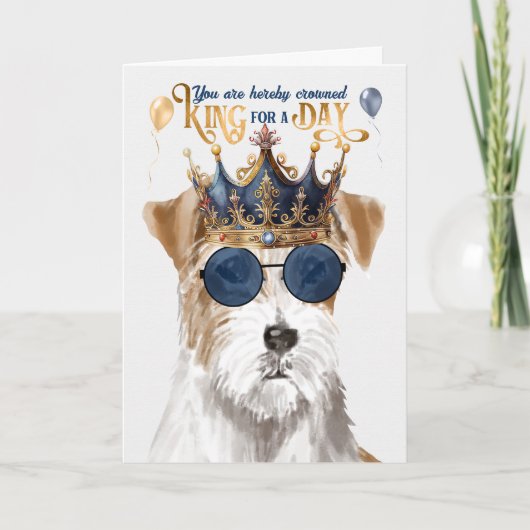 Carte Rough Jack Russell Chien King pour jour drôle Anni (Devant)