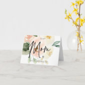 Carte Rougissent floraux roses à ma maman mon jour du (Fleur jaune)