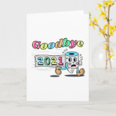 Carte Rouleau de papier toilette 2021 au revoir (Fleur jaune)