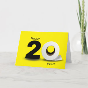 Carte Rouleau de papier toilette 20e anniversaire