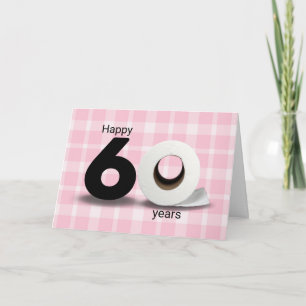 Carte Rouleau de papier toilette pour 60e anniversaire s