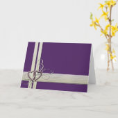 Carte Rouleau foncé de coeur pourpre (Fleur jaune)