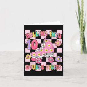 Carte Roulement en 10 doubles chiffres 10e Roller annive