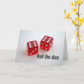 Carte Roulez Le Dice Et Prenez Une Chance, Appelez-Moi - (Fleur jaune)