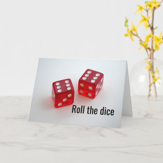 Carte Roulez Le Dice Et Prenez Une Chance, Appelez-Moi - (Fleur jaune)