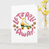 Carte Roulons les patins à rouleaux (Fleur jaune)