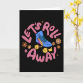 Carte Roulons les patins à rouleaux (Fleur jaune)