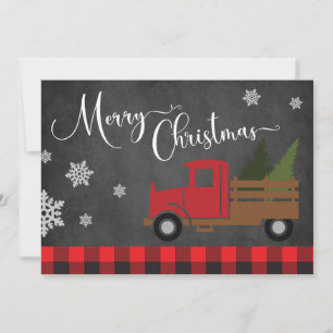 Carte rousse de Noël Rouge