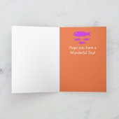 Carte rousse jaune de joyeux anniversaire de (Intérieur)