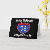 Carte Route 66 96e anniversaire (Fleur jaune)