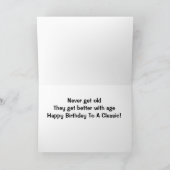 Carte ROUTE 66 ANNIVERSAIRE pour un **TRUE CLASSIC** (Intérieur)