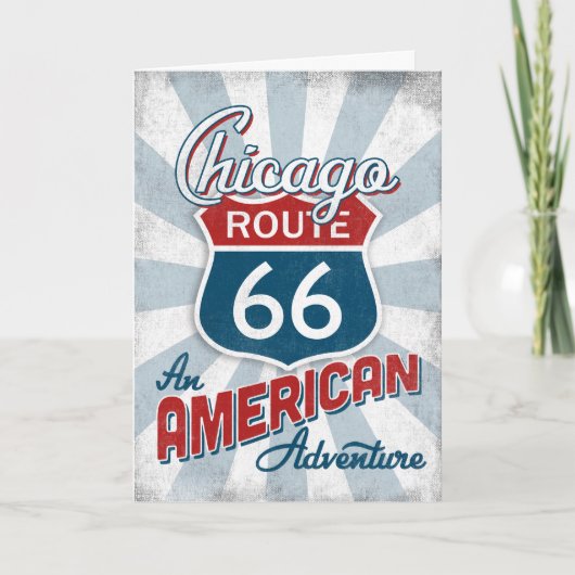 Carte Route 66 de Vintage America Illinois (Devant)
