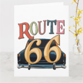 Carte route 66-États-Unis  (Fleur jaune)