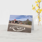 Carte route 66 greeting card (blank inside) (Fleur jaune)