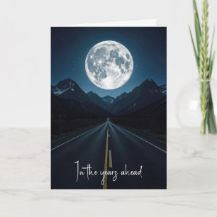 Carte Route de montagne au clair de lune de remise de di