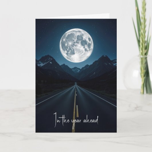 Carte Route de montagne lunaire d'anniversaire (Devant)