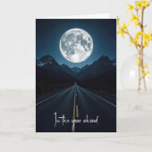 Carte Route de montagne lunaire d'anniversaire (Fleur jaune)