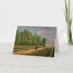 Carte Route de Paris avec un paysan par Vincent van Gogh