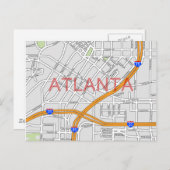 Carte routière Atlanta Peachtree (Devant / Derrière)