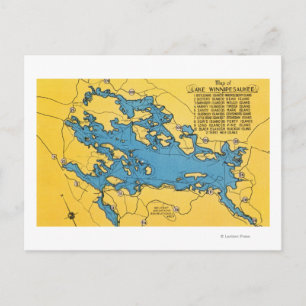 Carte routière du lac et des routes