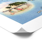 Carte routière Floride 12x16 Poster Imprimer (Coin)