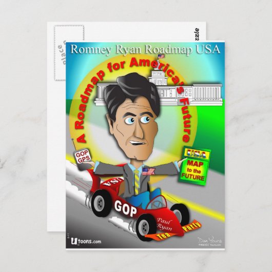 Carte routière Romney Ryan (Devant / Derrière)