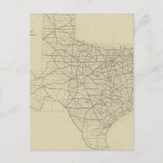 Carte routière vintage du Texas (1919) (Devant)