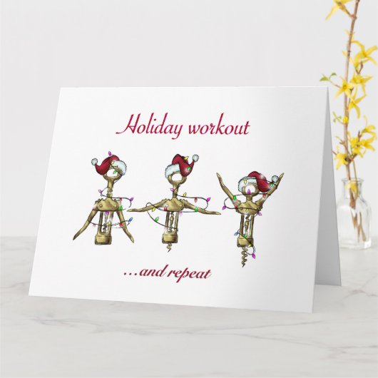 Carte routine d'exercice de vin de Noël (Fleur jaune)