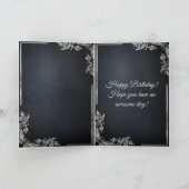 Carte Royal Black & Silver King of the Dead Birthday (Intérieur)