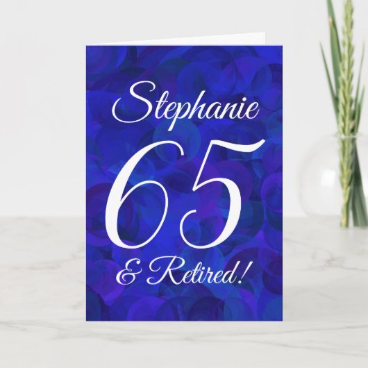 Carte Royal Blue 65 et retraite heureuse (Devant)