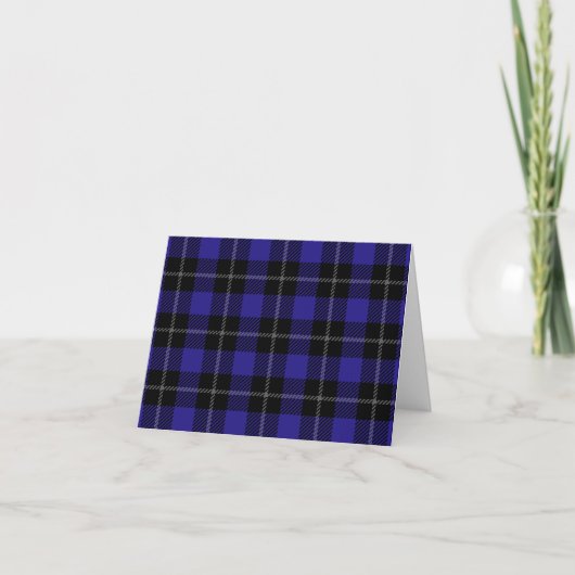 Carte Royal Blue Black Plaid (Devant)